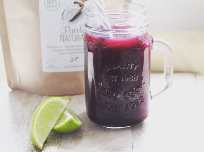 Limoen, appel en blauwe bes smoothie – recept