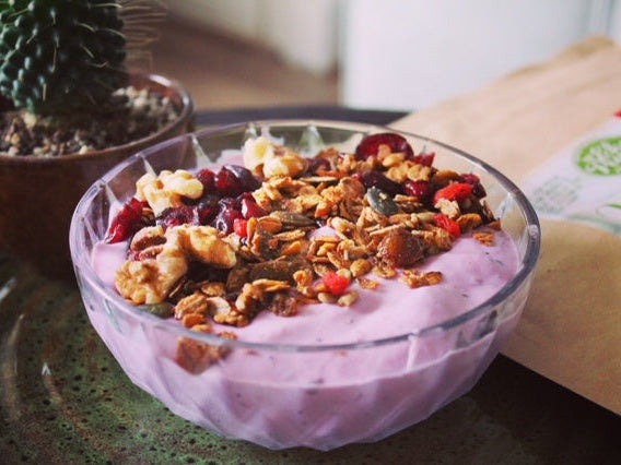Frambozen en banaan smoothie bowl – recept