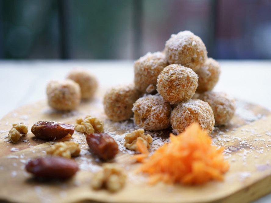 Pre-workout snack: Wortel proteïne bliss balls – recept