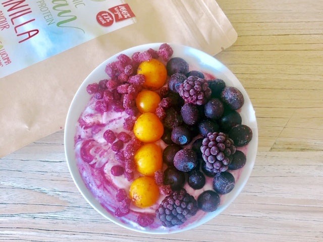 Frambozen bessen smoothie bowl – recept