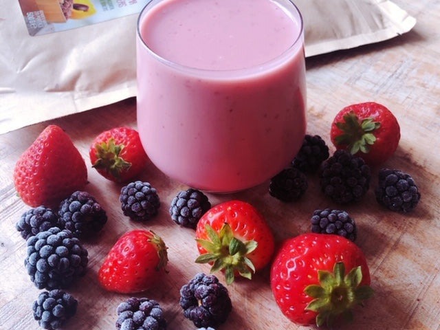 Vanille aardbeien bramen smoothie – recept