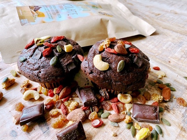 Vegan chocolade proteine ontbijt muffins – recept